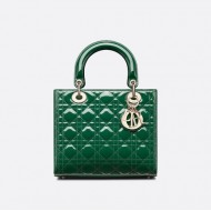 MEDIUM LADY DIOR BAG Patent Cannage Calfskin