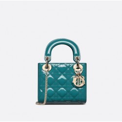 MINI LADY DIOR BAG Patent Cannage Calfskin