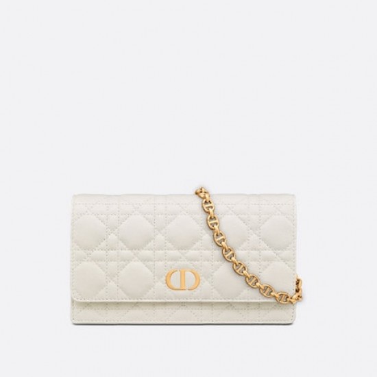 DIOR CARO BELT POUCH WITH CHAIN