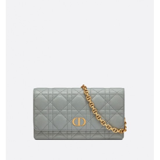 DIOR CARO BELT POUCH WITH CHAIN