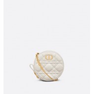 DIOR CARO ROUND POUCH WITH CHAIN