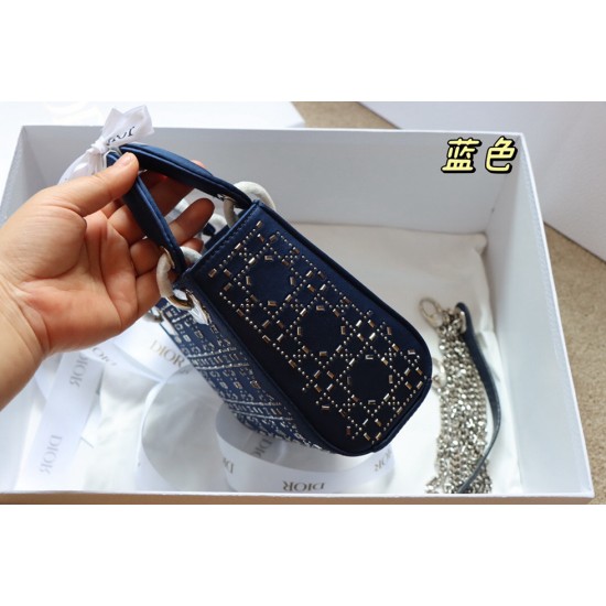 MINI LADY DIOR BAG Strass Cannage Satin