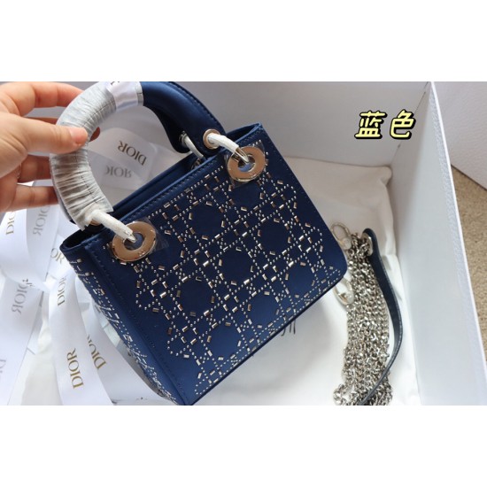 MINI LADY DIOR BAG Strass Cannage Satin