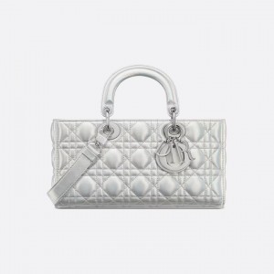 2colors MEDIUM DIOR OR LADY D-JOY BAG Metallic