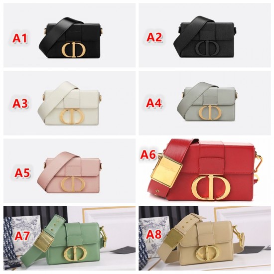 8colors 30 MONTAIGNE BOX BAG Box Calfskin