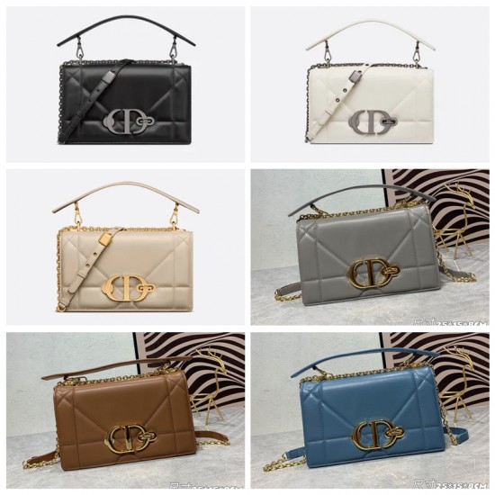 6colors 30 MONTAIGNE CHAIN BAG WITH HANDLE Lambskin