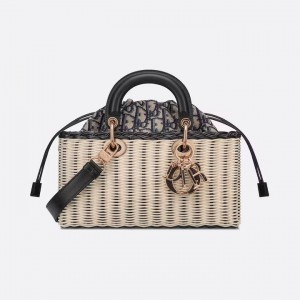 MICRO MEDIUM LADY D-JOY BAG Wicker