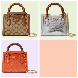 3colors Gucci Diana GG crystal tote bag