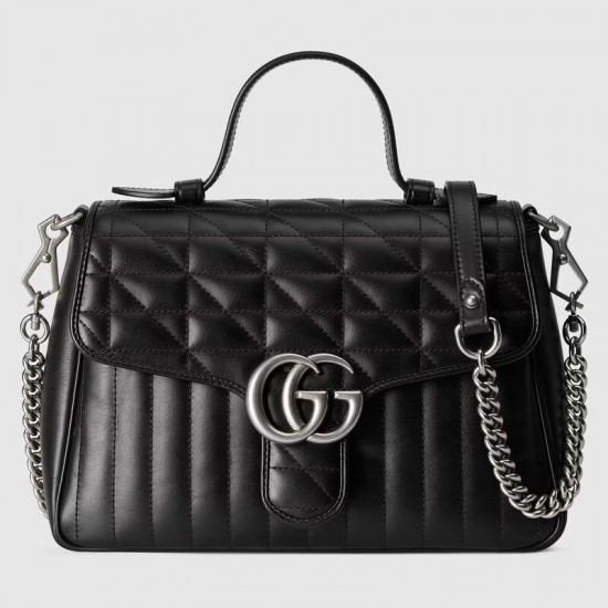 GG Marmont top handle bag leather