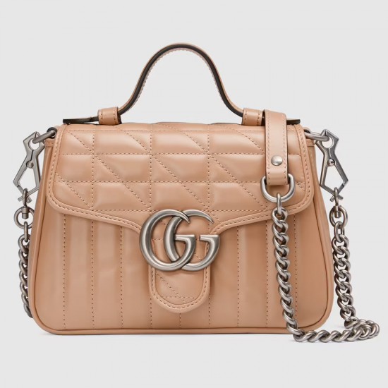 GG Marmont top handle bag leather