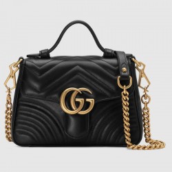 GG Marmont top handle bag leather