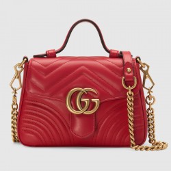 GG Marmont top handle bag leather