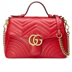 GG Marmont top handle bag leather