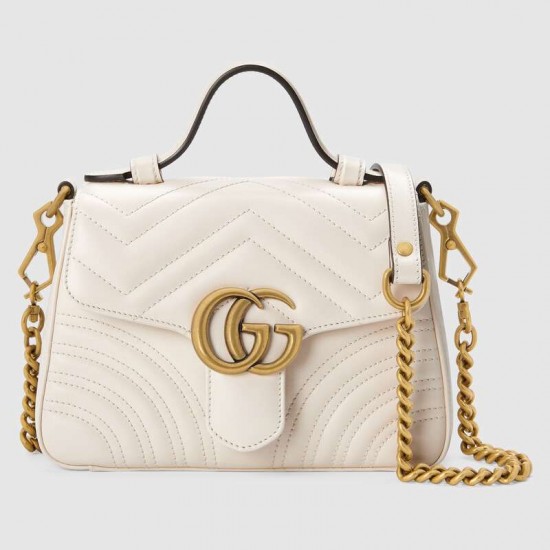 GG Marmont top handle bag leather