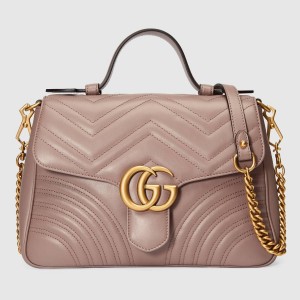 GG Marmont top handle bag leather