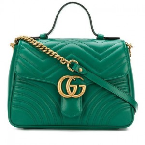 GG Marmont top handle bag leather