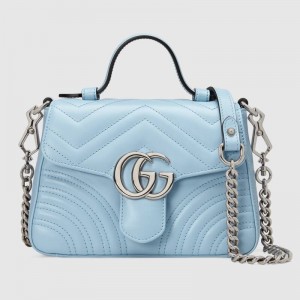 GG Marmont mini top handle bag leather