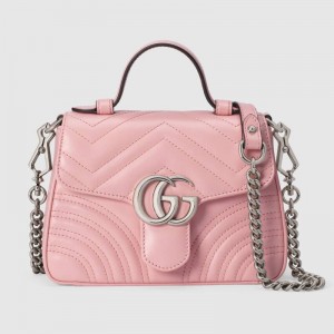 GG Marmont mini top handle bag leather