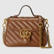 GG Marmont mini top handle bag leather