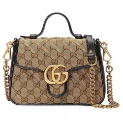 GG Marmont mini top handle bag canvas