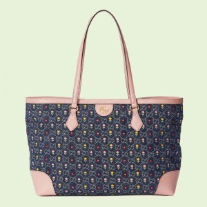 Ophidia medium GG tote denim