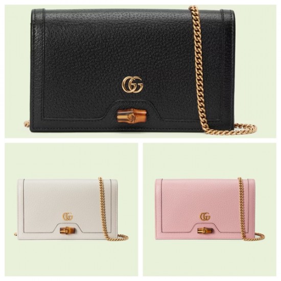 3colors Gucci Diana mini bag with bamboo