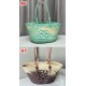 7colors Anagram Basket bag in iraca palm and calfskin