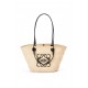 7colors Anagram Basket bag in iraca palm and calfskin