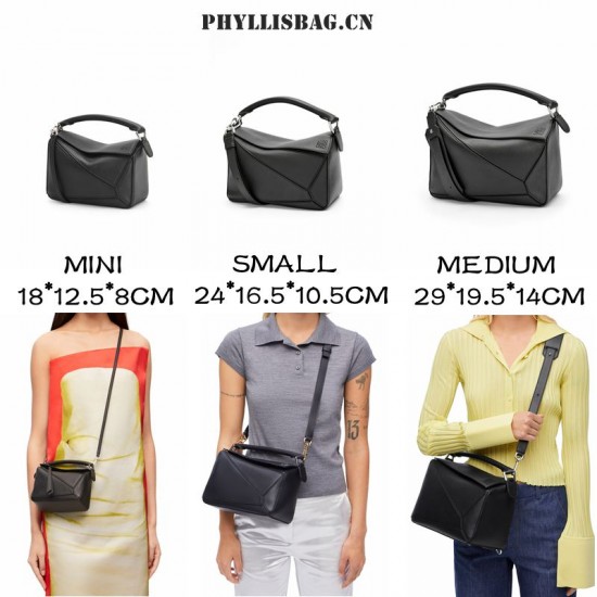 5colors MINI/Small/Medium Puzzle bag in soft grained calfskin