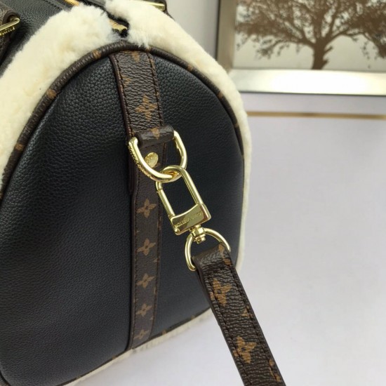 SPEEDY 30 Monogram shearling 