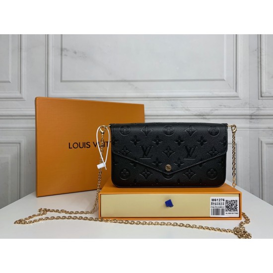 FÉLICIE POCHETTE MONOGRAM EMPREINTE BLACK