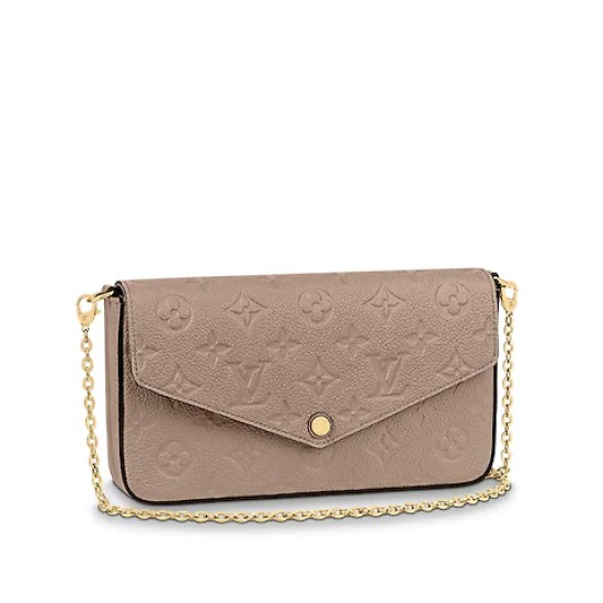 FÉLICIE POCHETTE MONOGRAM EMPREINTE TOURTERELLE