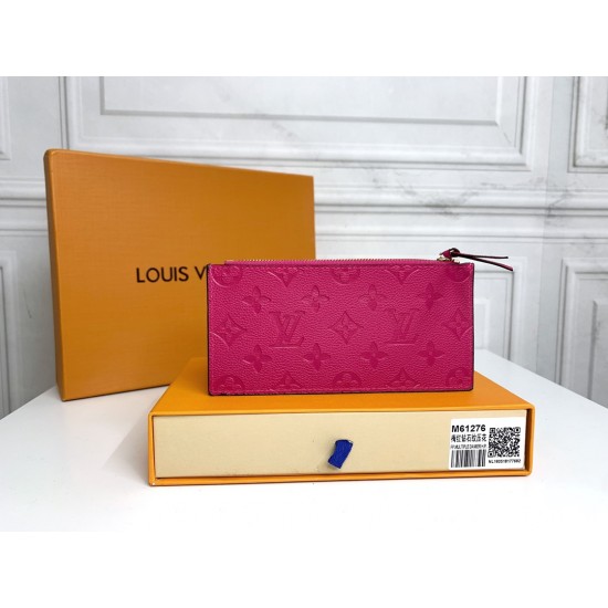 FÉLICIE POCHETTE MONOGRAM EMPREINTE FUCHSIA