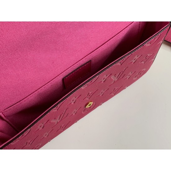 FÉLICIE POCHETTE MONOGRAM EMPREINTE FUCHSIA