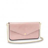 FÉLICIE POCHETTE VERNIS ROSE BALLERINE