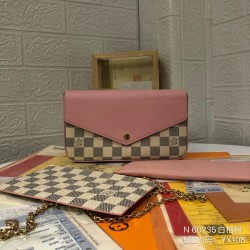 FÉLICIE POCHETTE DAMIER AZUR CANVAS PINK