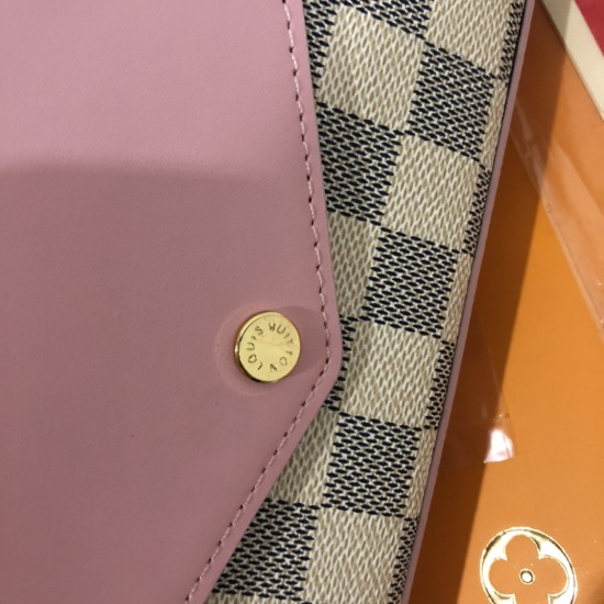 FÉLICIE POCHETTE DAMIER AZUR CANVAS PINK