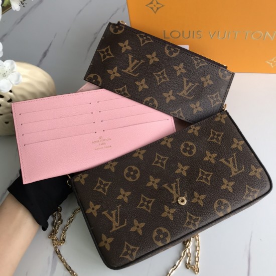 FÉLICIE POCHETTE MONOGRAM PINK