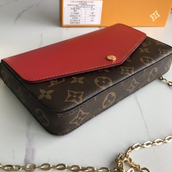 FÉLICIE POCHETTE MONOGRAM CHERRY