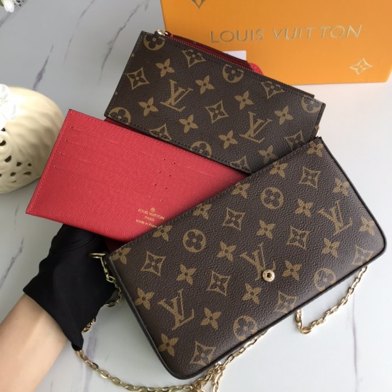 FÉLICIE POCHETTE MONOGRAM CHERRY