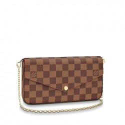 FÉLICIE POCHETTE DAMIER EBENE