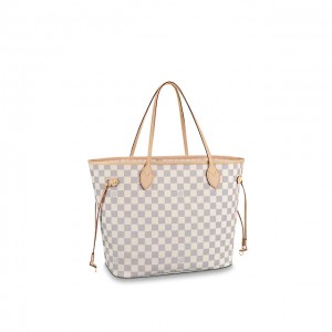 LV NEVERFULL MM Damier Azur Canvas