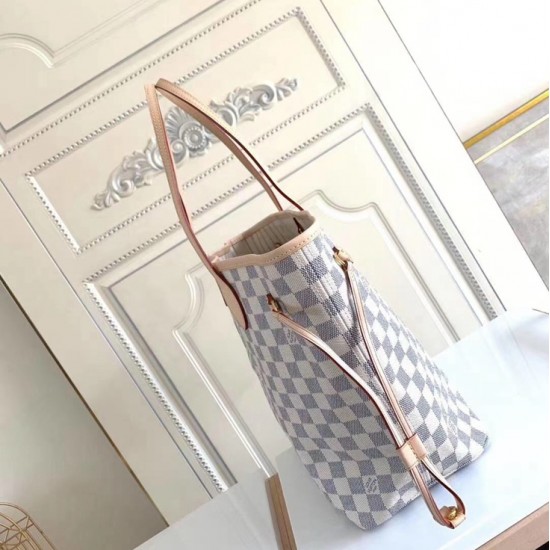 LV NEVERFULL GM Damier Azur Canvas