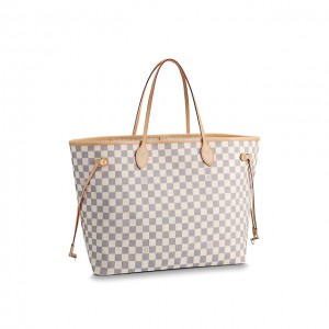 LV NEVERFULL GM Damier Azur Canvas