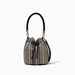 2colors THE MONOGRAM LEATHER MICRO BUCKET BAG