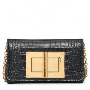 Mini Natalia Croc Embossed Leather Shoulder Bag